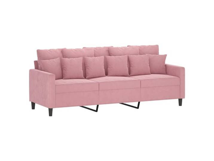 Rose SOFA - Moderne - Canapé avec 3 places - contemporain - avec repose-pieds Rose 180 cm Velours C1375