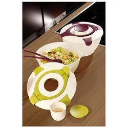 Westmark Salatbutler violett, Vorratsbehälter, Rot, Weiss