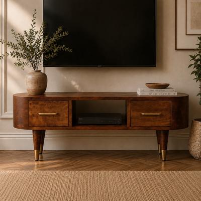 Artisan Furniture Solid Wood Valenza Media Unit ,Brown