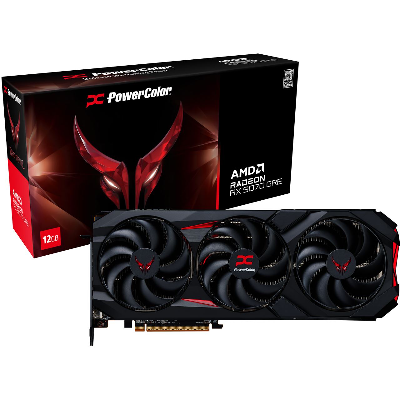 12GB PowerColor Radeon RX 9070 GRE Red Devil Aktiv PCIe 5.0 x16 (Retail)