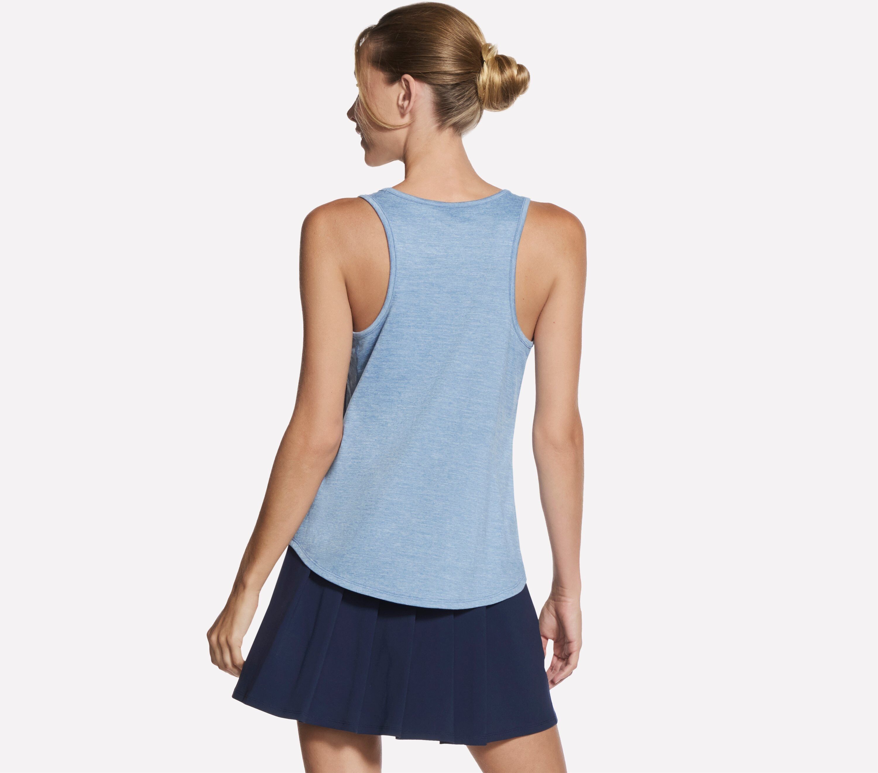 Tanktop SKECHERS "Women's Tank", Damen, Gr. XXXL(54), blau (blau dawn), Obermaterial: 91% Polyester, 9% Elasthan, Tops Tanktop, für Fitness und sportliche Aktivitäten, Tanktop-Design blau dawn XXXL(54)