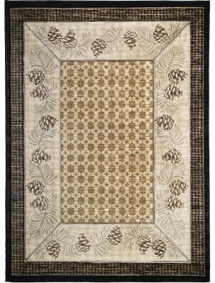 Mayberry Rug American Destination Fontana Brown Pinecone Lodge Area Rug