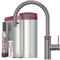 Quooker Flex Round COMBI CUBE Gunmetal *7 Jahre Garantie & CUBE Filter Starter Paket* FXRGME COMBI CUBE2