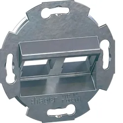 Hager GMDM122 Montagerahmen 2-fach für GZDM2module RJ45 Typ 12 zu Zentralscheibe 55 GZDM2
