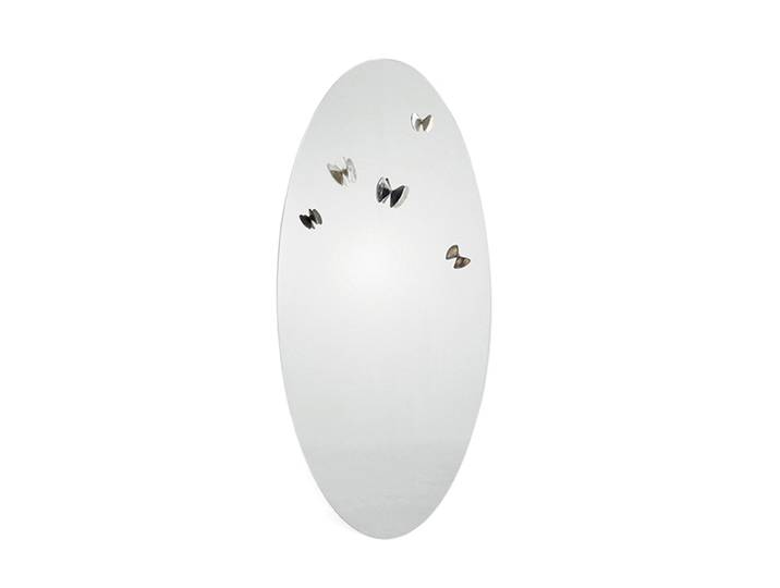 MOGG miroir mural BICE (Miroir avec 5 papillons mng Specchio con 5 farfalle rame - Laiton et verre)