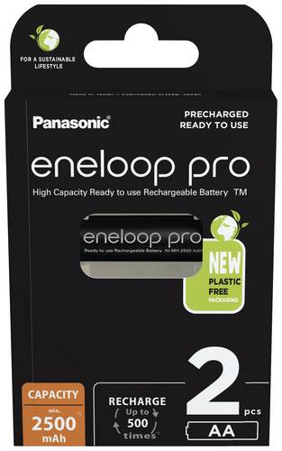 Eneloop pro HR06 Mignon (AA)-Akku NiMH 2500 mAh 1.2V 2St.