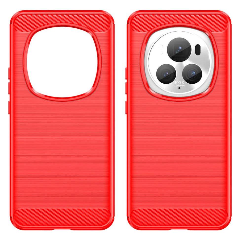 Cover-Discount Honor Magic6 Pro - Metall Carbon Look Hülle rot (Honor Magic6 Pro) (660181955B)