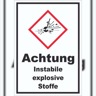 HB-Druck Aufkleber Instabile explosive Stoffe Explosion A5 (148x210mm)