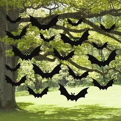Uplift Picks Hanging Flying Bats Halloween Outdoor Decorations Hanging Flying Bats Halloween Outdoor Decorations