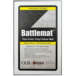 Chessex Battlemat 1 Reversible Black-Grey Hexes (231⁄2 x 26 Playing Surface) (Französisch)