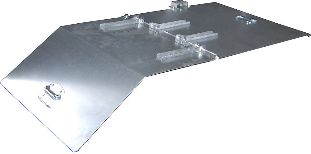 Deckel für MINI Späne-Kippbehälter, für Behälter-Volumen 0,23 m³, verzinkt eurokraft pro