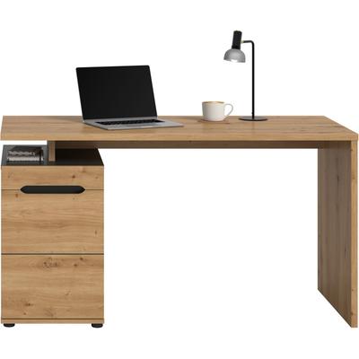 Schreibtisch HOME AFFAIRE "REHAT, Bürotisch, Computertisch, Laptoptisch", basalt grau, artisan eiche nachbildung, basalt grau, artisan eiche nachbildung, artisan eiche nachbildung, B:138cm H:75cm T:60cm, Tische, Schreibtisch, grifflose Fronten, 1...