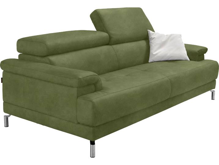 2,5-Sitzer EGOITALIANO Soul, Design und Sitzkomfort auf hohem Niveau, tolle Details , grün (kiwi), B:200cm H:76cm T:106cm, Sofas, 2 5-Sitzer, inkl. Kopfteilverstellung für noch mehr Komfort, Designfuss