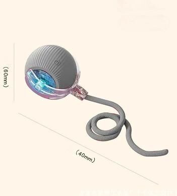 Uplift Treasures Rechargeable Smart Interactive Cat Ball Toy grey
