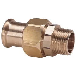 Rotguss Pressfitting M-Kontur Verschraubung i/a 42x11/2" Typ 6331g, flachdichtend