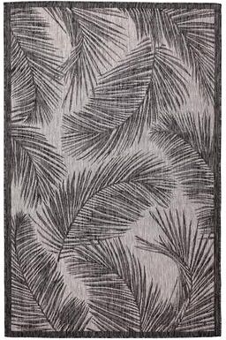 Lush Decor Carmel Fronds Indoor/Outdoor Rug Black