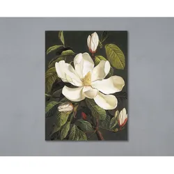 La Casa »Weiße Blüte« Ölbild handbemalt 90x120 cm