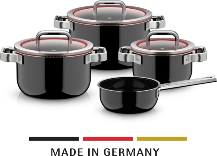 WMF 4-teiliges Topfset Fusiontec Function Pro, schwarz 0518605290