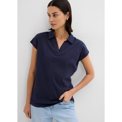 bonprix Regular Fit Passform, Kurzarm, offener Polokragen