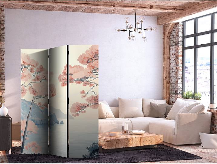Akustik-Paravent Landscape with Ocean Andere Beige 135 x 172cm