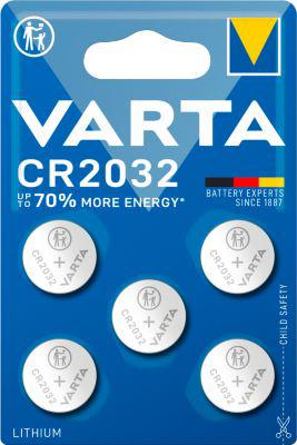 Knopfzelle VARTA Professional Electronics CR2032, Spannung 3 V, Kapazität 230 mAh, Lithium, 5 Stück