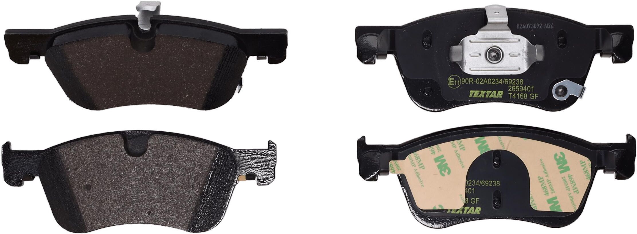 Textar Bremsbelagsatz, Scheibenbremse 2659401 Für Mercedes Nissan Renault Mitsubishi