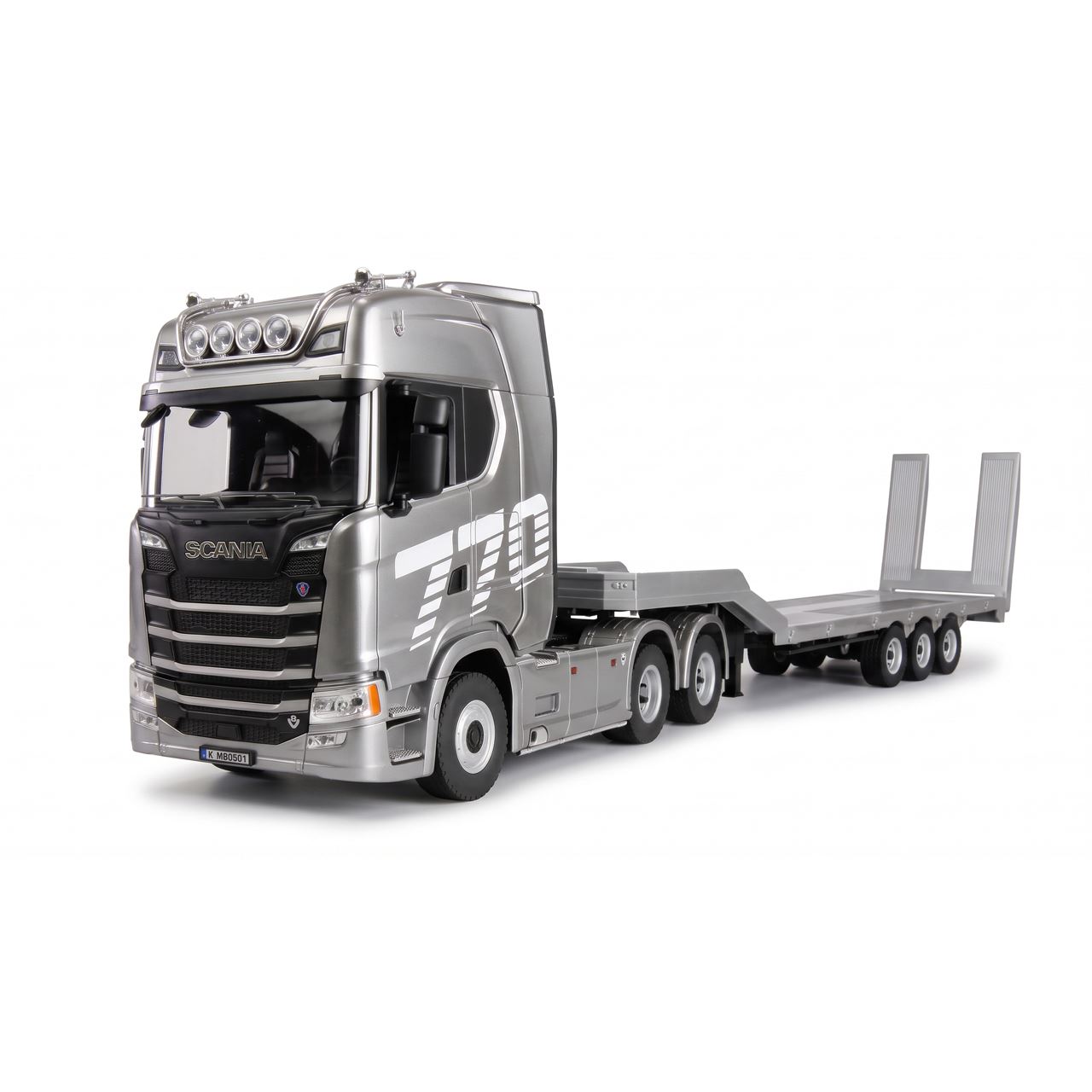 Amewi AMEWI Scania 770 S Zugm. + Tieflader-Sattelaufl. 1:18 silber