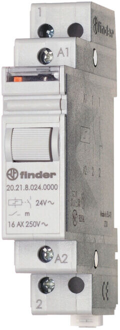 Finder Interrupteur à impulsion pour rail DIN 1S 20A 12VAC 20.21.8.012.4000 (202180124000)