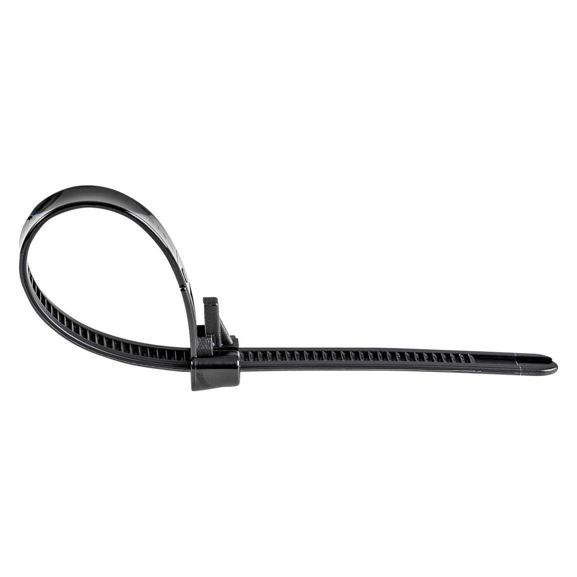 StarTech 12cm(5") Reusable Cable Ties, 7mm(1/4") wide, 30mm(1-1/8") Bundle Dia. 22kg(50lb (150 mm, 100 Stk.) (CBMZTRB5BK)