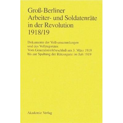 Groß-Berliner Arbeiter- und Soldatenräte in der Revolution 1918/19, Gebundene Ausgabe von Flournoy, De Gruyter, 978-3-05-003665-6