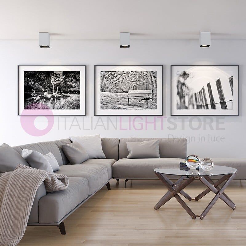 Squad Faretto Quadrato Tecnico Da Soffitto Moderno Gu10