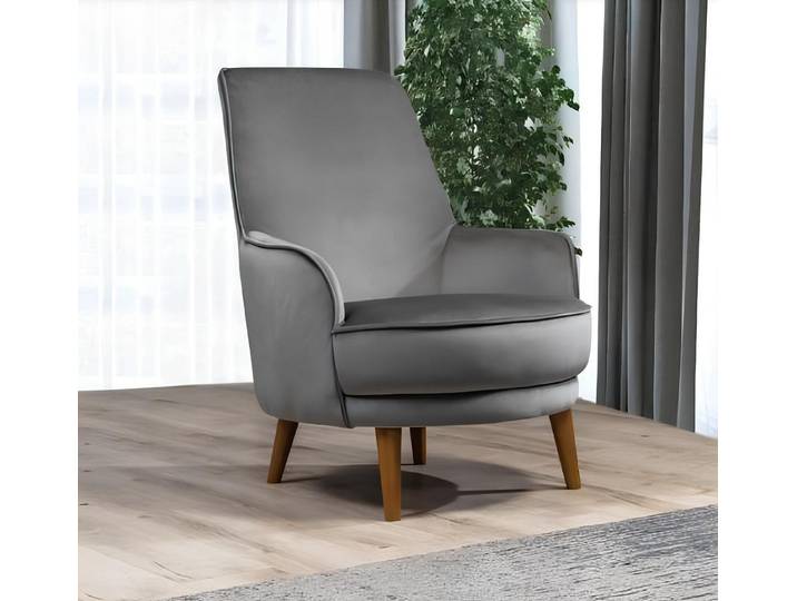 Xlmoebel Loungesessel Grauer Luxus-Polstersessel mit bequemer Polsterung (Sessel), Hergestellt in Europa
