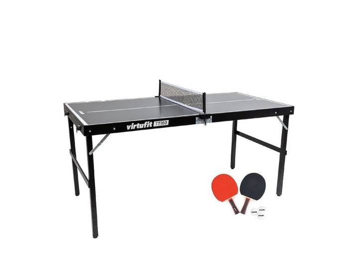 VirtuFit Tischtennisplatte TT160 - Mini - mit 2 Schlägern und 3 Bällen