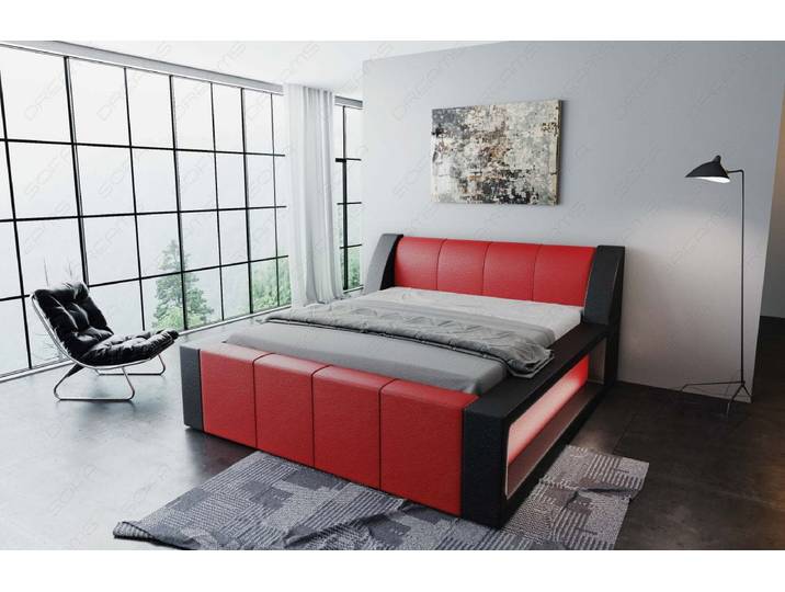 Wasserbett Fermo mit LED und markanter Struktur