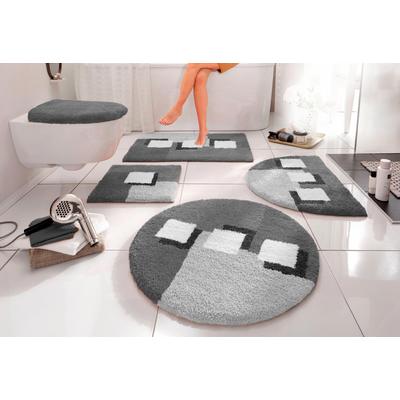 Badematte OTTO HOME "Ada, Badvorleger, Badezimmer Teppich" Gr. 3, grau (anthrazit), H:21mm, Polyester, Badematten, Badematte, Badteppich, Badematten auch als 3 teiliges Set erhältlich