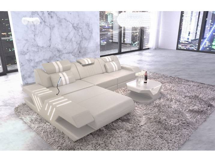 Ecksofa Venedig L-Form aus Leder