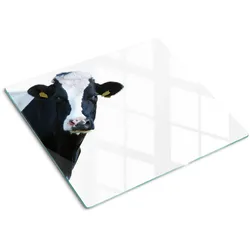 GLASPLATTE 60x52 cm Kuh