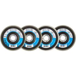 LUKAS-ERZETT A6700024 Polierteller-Set P6PT Ø 125 mm 4-teilig für Winkelschleifer schräg Durchmesser 125 mm