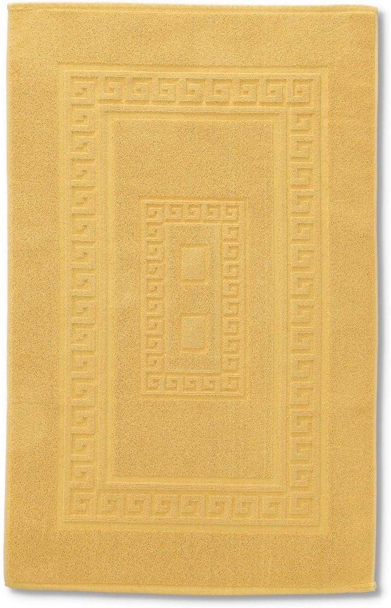 Absorberende katoenen badmat - Geel - 60 x 120 cm