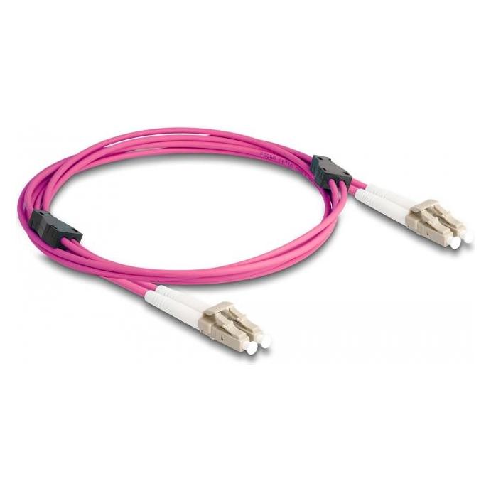 Delock LWL Kabel mit Metallarmierung LC Duplex zu LC Duplex Multimode OM4 2 m (2 m) (87914)