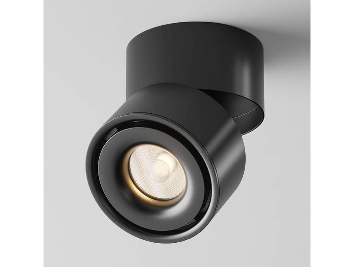 LED-Deckenleuchte Yin Typ B Ø 10cm Schwarz Aluminium LED LED-Platine