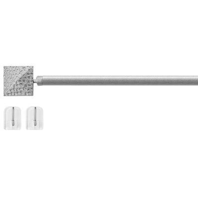 Scheibenstange GOOD LIFE "Quadrat" Gr. 2, silber (silberfarben), Ø:10mm, Kunststoff, Metall, Gardinenstangen