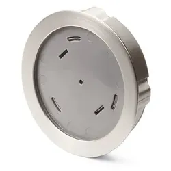 MB-Muschelgriff, Touch-in, 9086693,Ø 92mm,H 17,5mm, rund, edelstahloptik