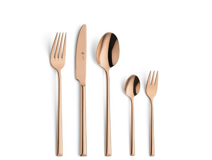 Paul Wirths Besteck-Set VIVENDI (30-tlg), 6 Personen, Edelstahl Rostfrei 18/10, Handreinigung empfohlen, kupferfarbener PVD Veredelung