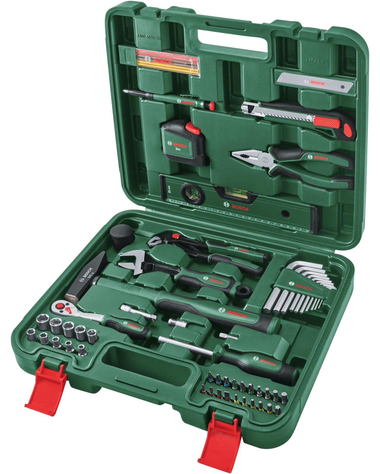 Bosch Home and Garden gereedschapset groen met gereedschapskoffer
