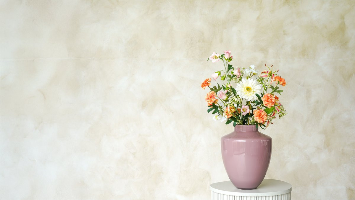 Zijden boeket Viva kunstbloemen 70 cm hoog