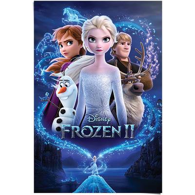 Poster REINDERS "Frozen 2 Filmplakat - Disney - Elsa - Anna", blau (farbe bild(er): blau), B:61cm H:91,5cm, Papier, Bilder, Poster