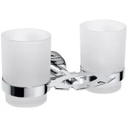 Brillantbad BOMEGA Zahnbürstenhalter mit Doppelglas 190x95x125 mm für Bad & WC >> zum Bohren oder Kleben*