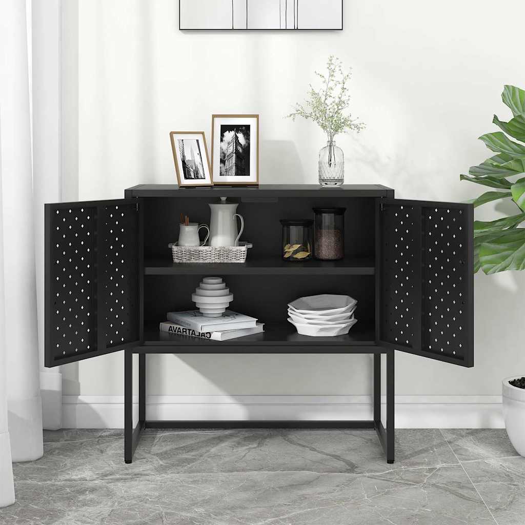 vidaXL Buffet Noir 75x35x75 cm Acier
