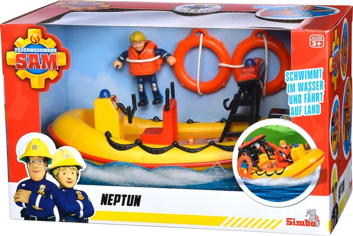 Simba-Dickie Feuerwehrmann Sam Neptune Boot mit Figur